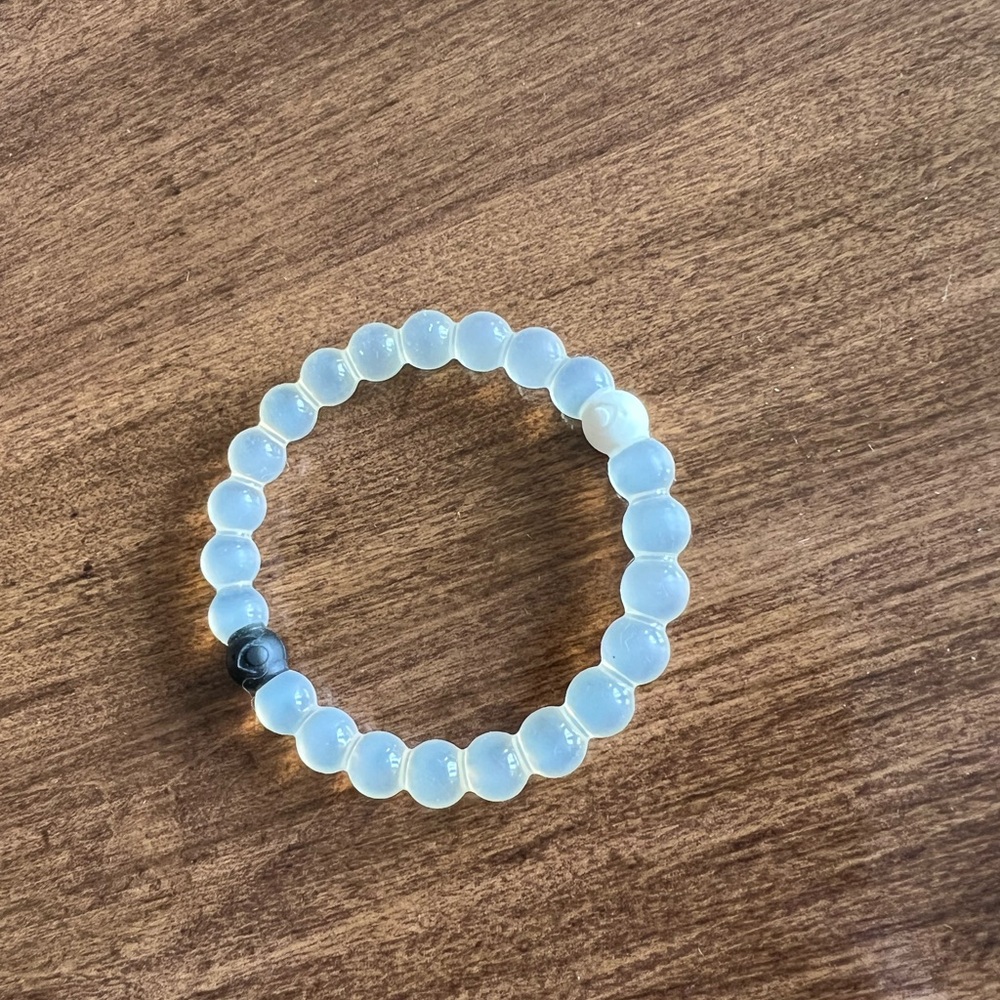 Lokai White and Black Beaded Bracelet